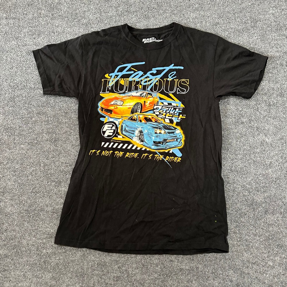 Fast & Furious T-Shirt Mens Size M Black Graphic Car Movie Short Sleeve Tee